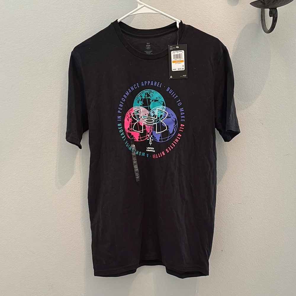 Under Armour Black Short Sleeve Tee with Graphic Design